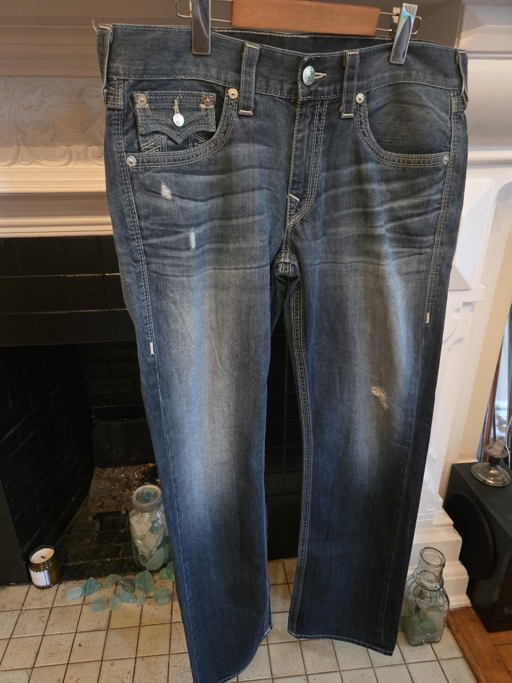True Religion World Tour straight jeans - 33x30 Made in USA Y2K